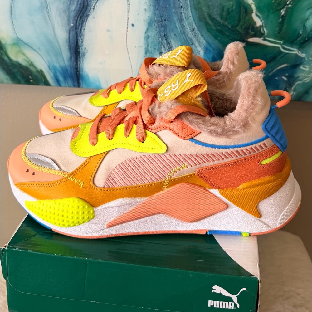 Puma Green Shoe Box with Multicolor RS‑X Label